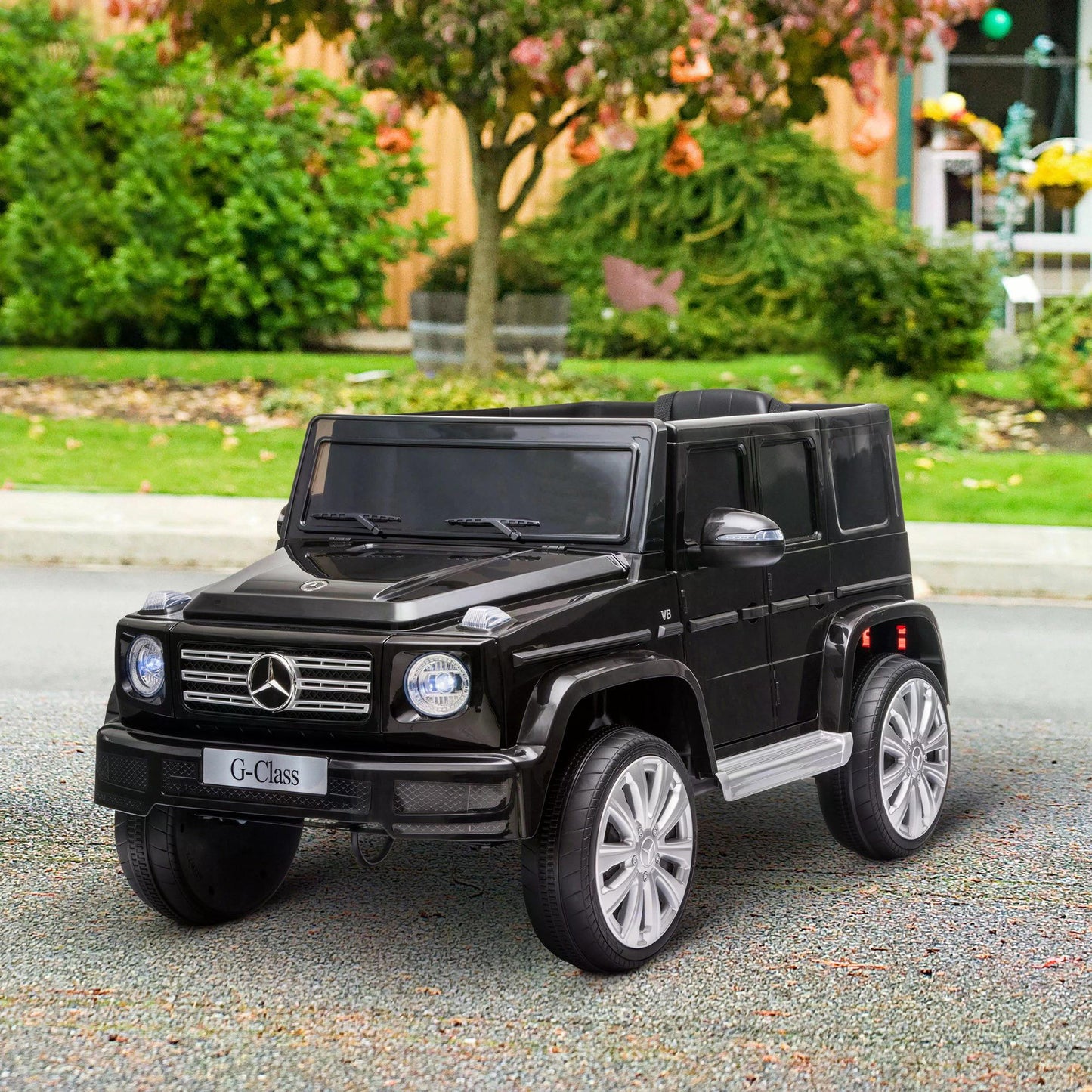 Compatible 12V Battery-powered Kids Electric Ride On Car Mercedes Benz G500 Toy w/ Parental Remote Control Music Lights MP3 Wheels | HOMCOM