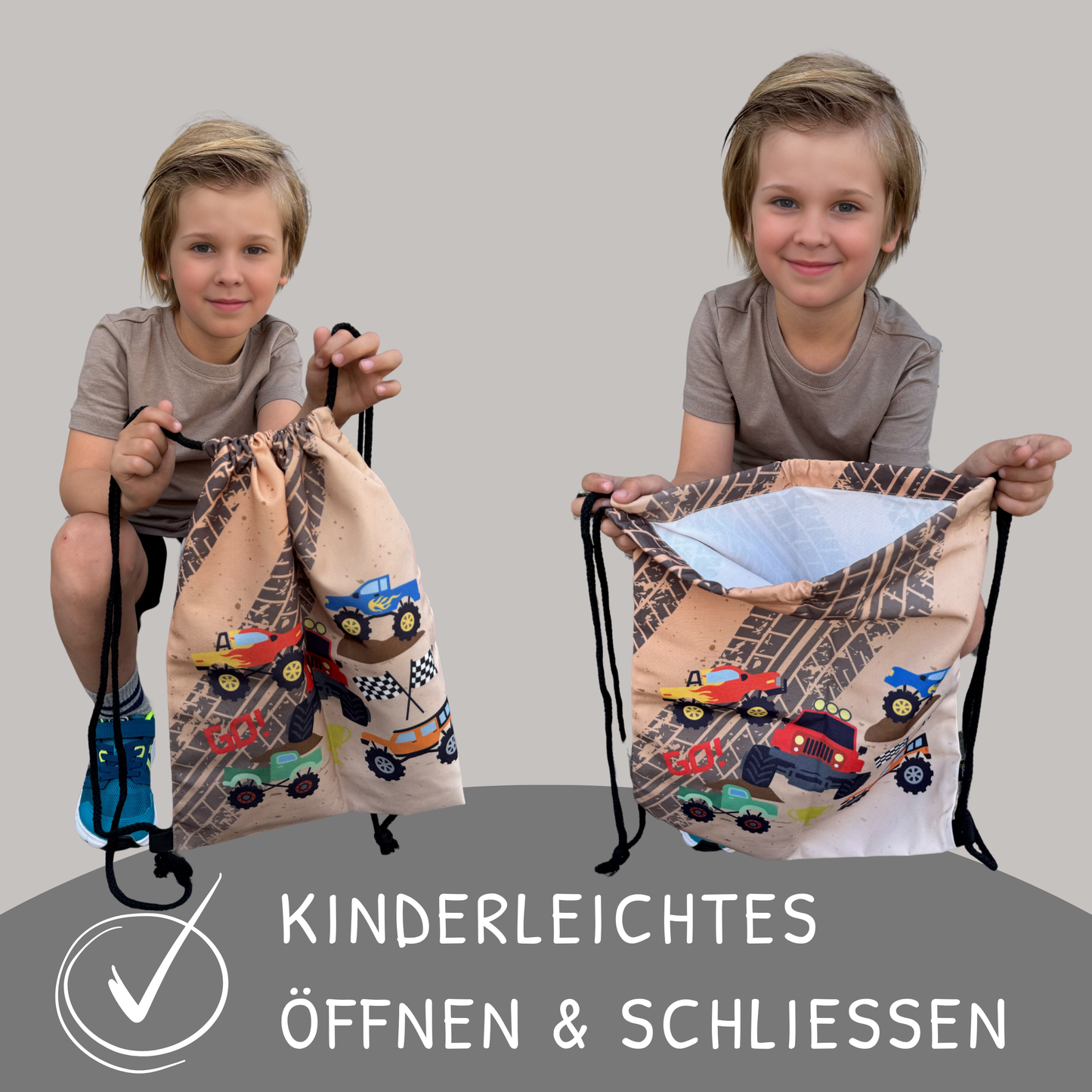 Kinder Turnbeutel Monster Truck