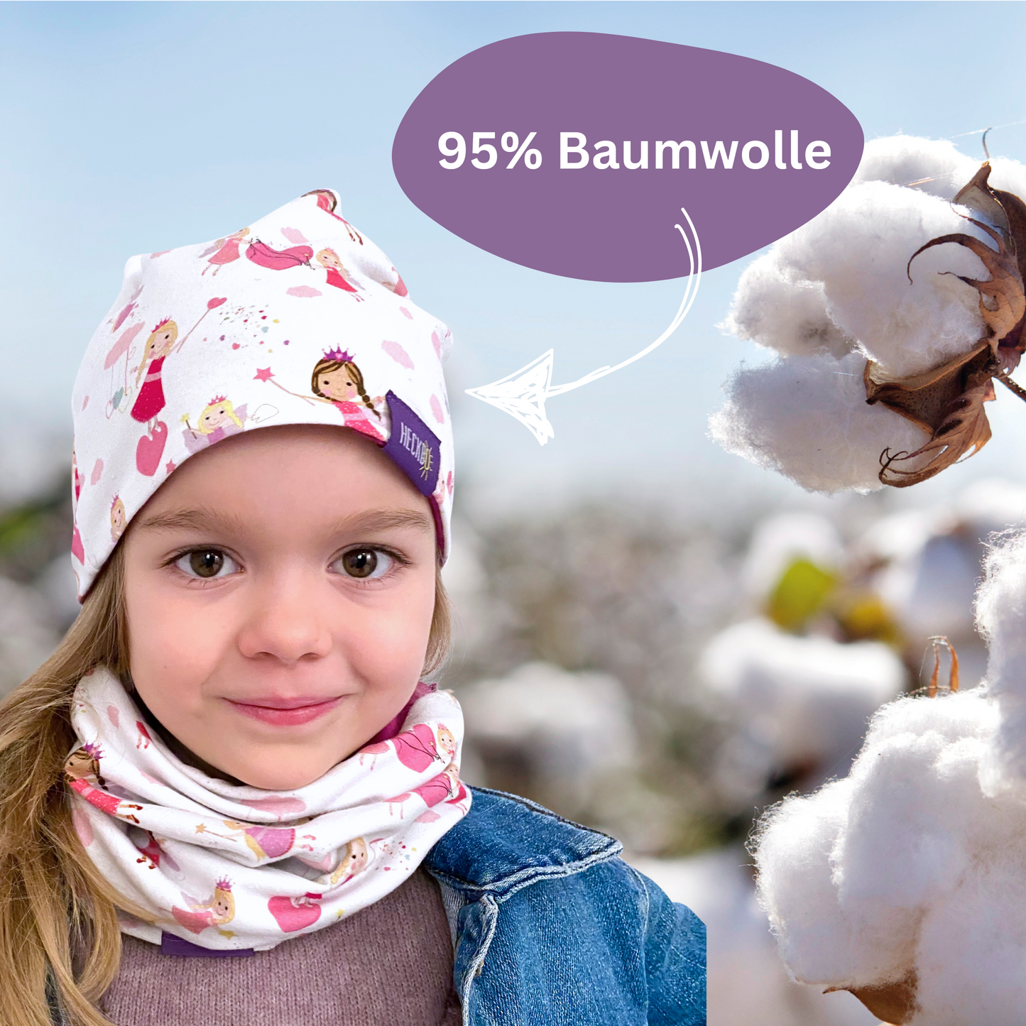 Kinder Beanie Mütze & Loop Set - Fee