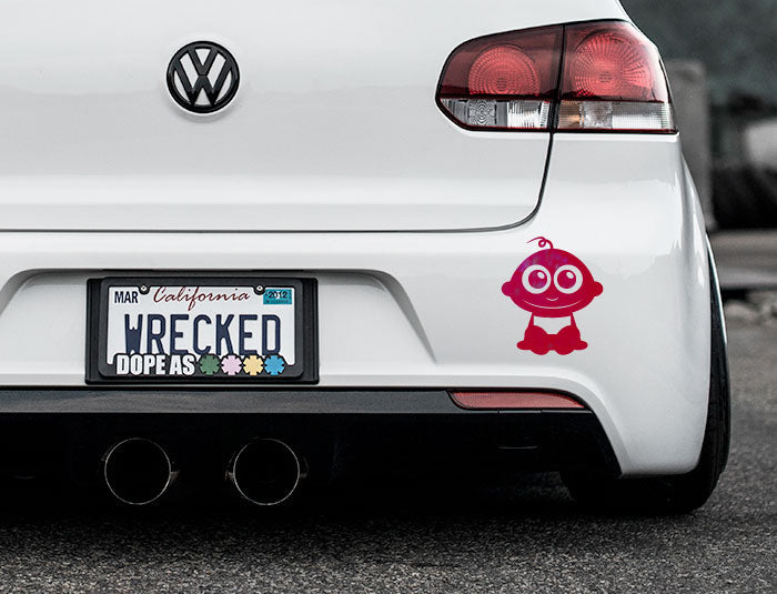 Adorable Baby Bumper Car Sticker