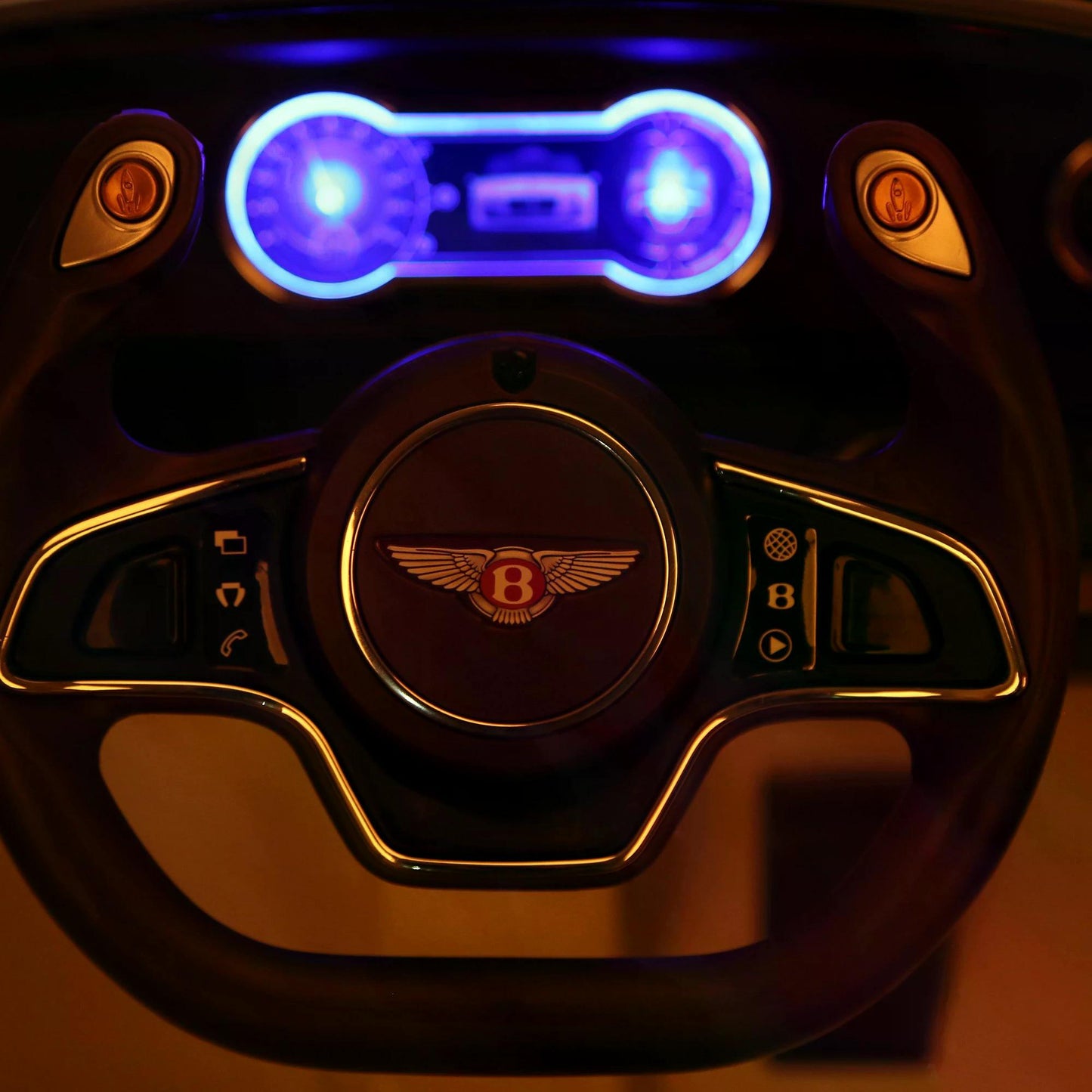 Bentley Kiddie Cruiser: 12V Ride-On with LED Illumination, MP3 Player, Youthful Thrill on Wheels, White | HOMCOM
