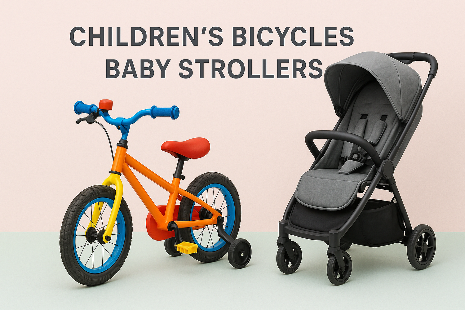 Kids` Strollers & Bicycles
