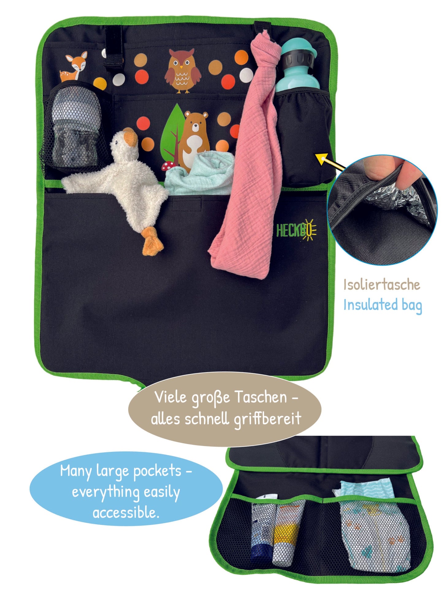 Kinder Autositz Sitzauflage Waldtiere