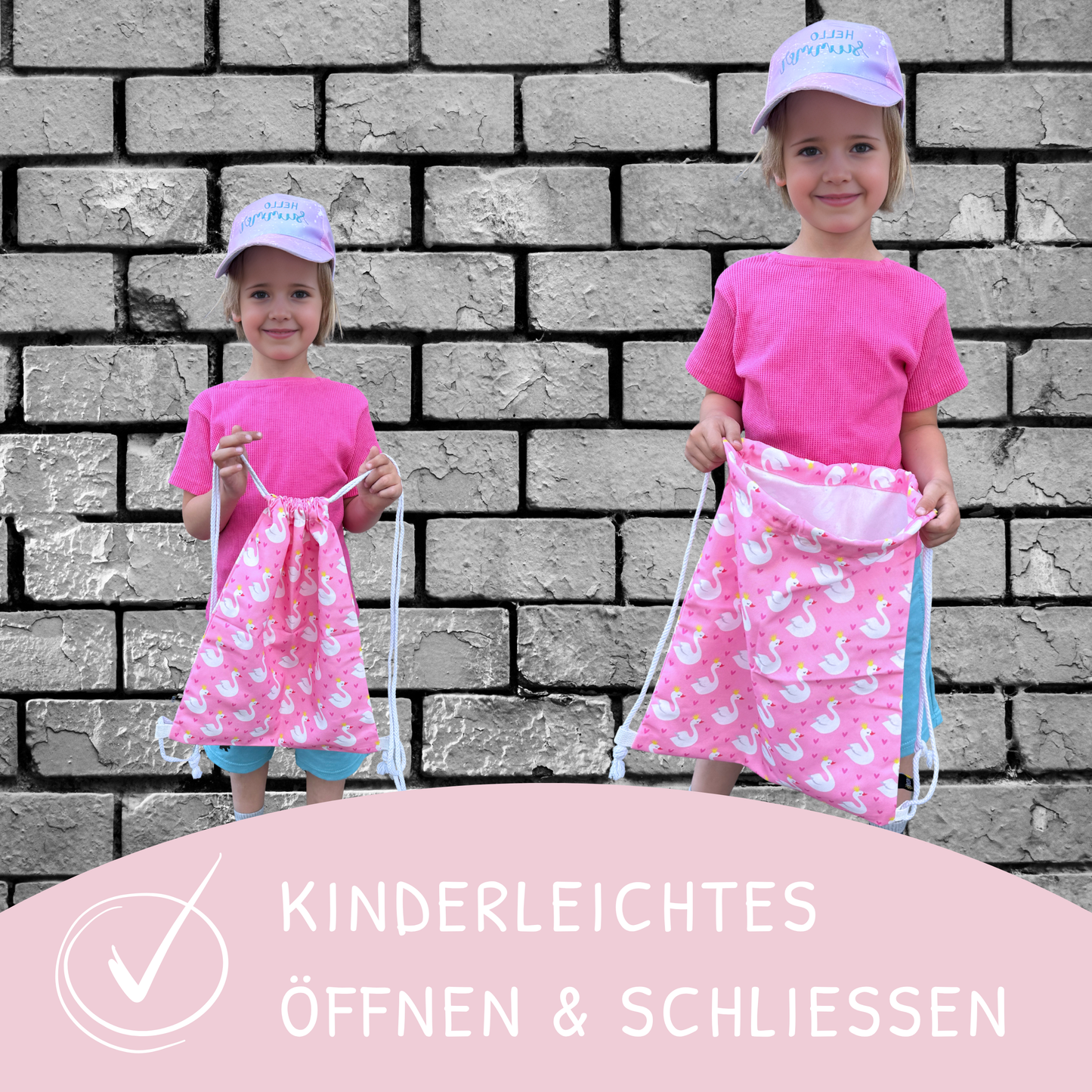 Kinder Turnbeutel Schwan