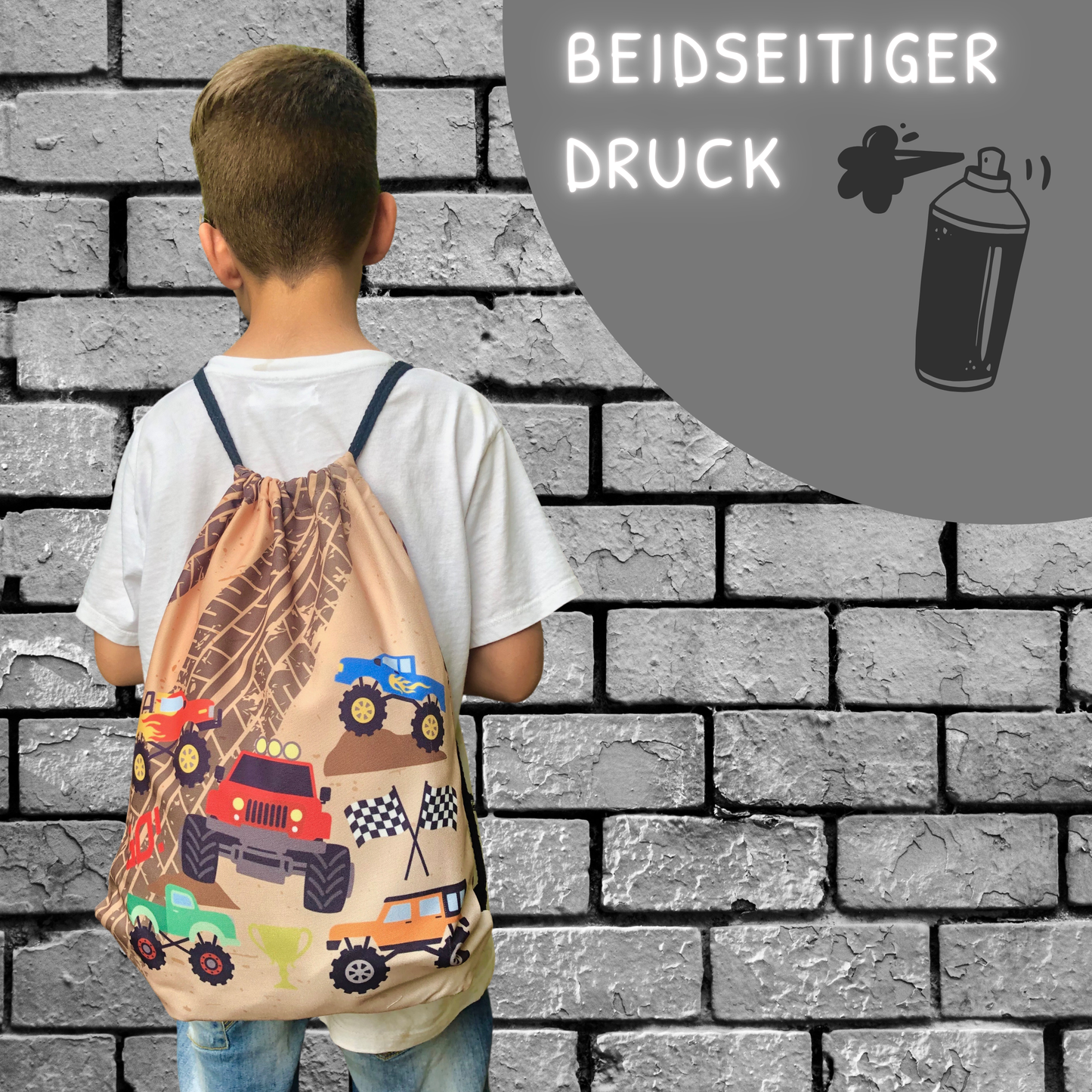 Kinder Turnbeutel Monster Truck