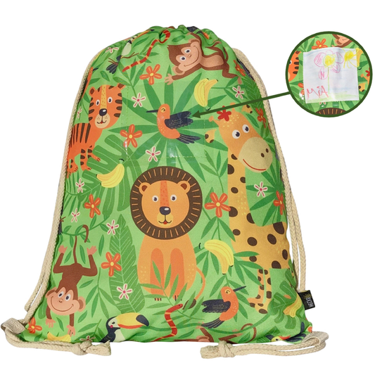 Kinder Turnbeutel Dschungel mit Fenster
