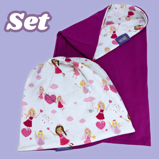 Kinder Beanie Mütze & Loop Set - Fee