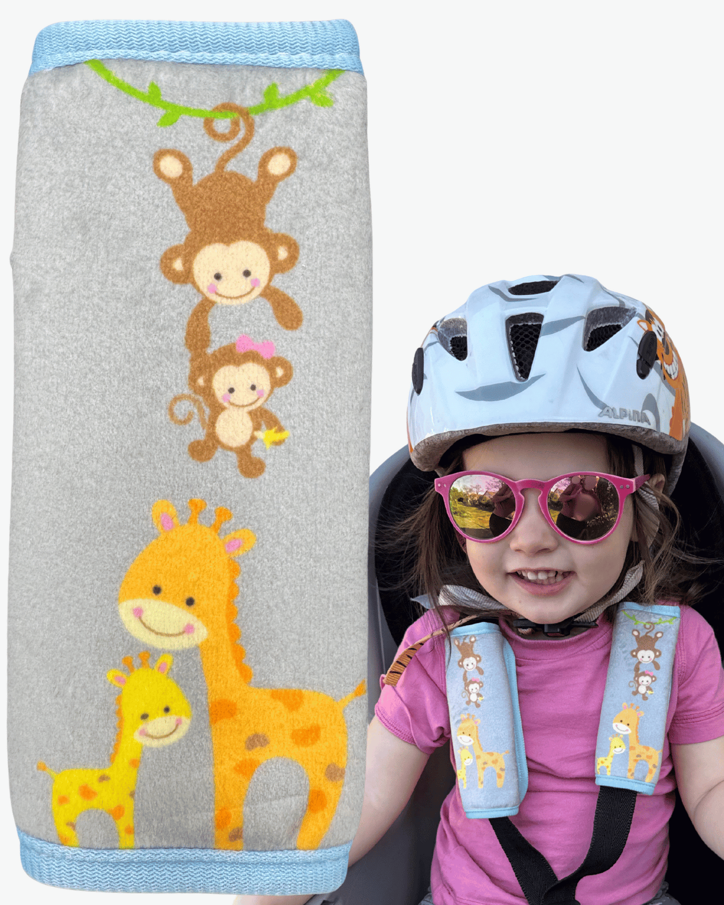 Baby Gurtschutz Baby Tiere mit Mama