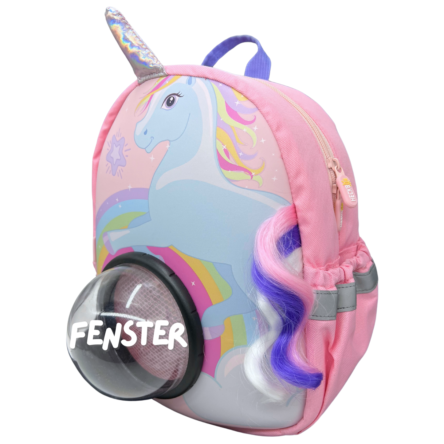 Rucksack mit Sichtfenster Einhorn