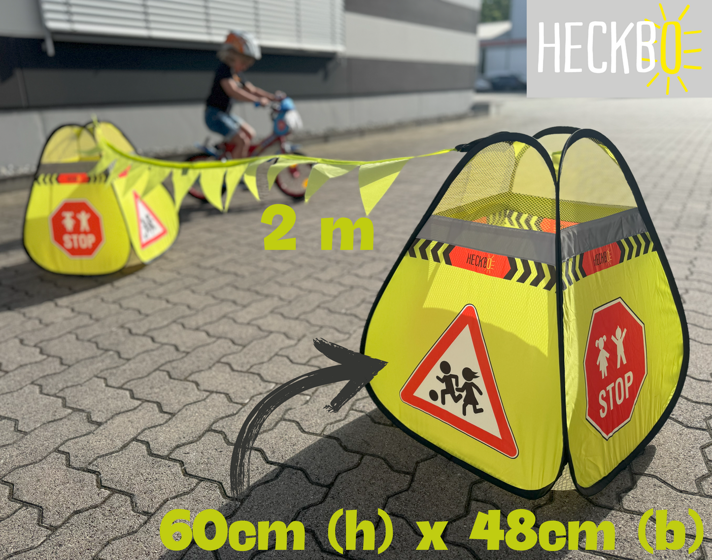 2x Kinder Straßen Warnwürfel Pylone