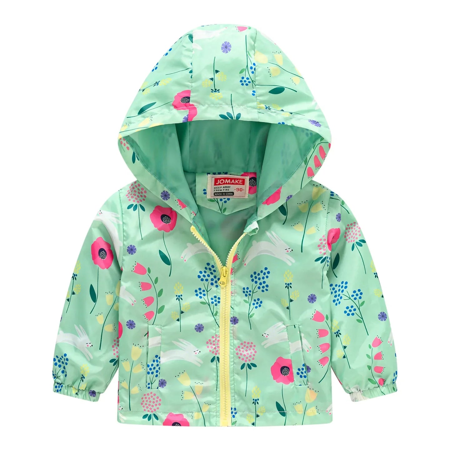 Windbreaker Jacket with Hood and Zip for Children Multivariant