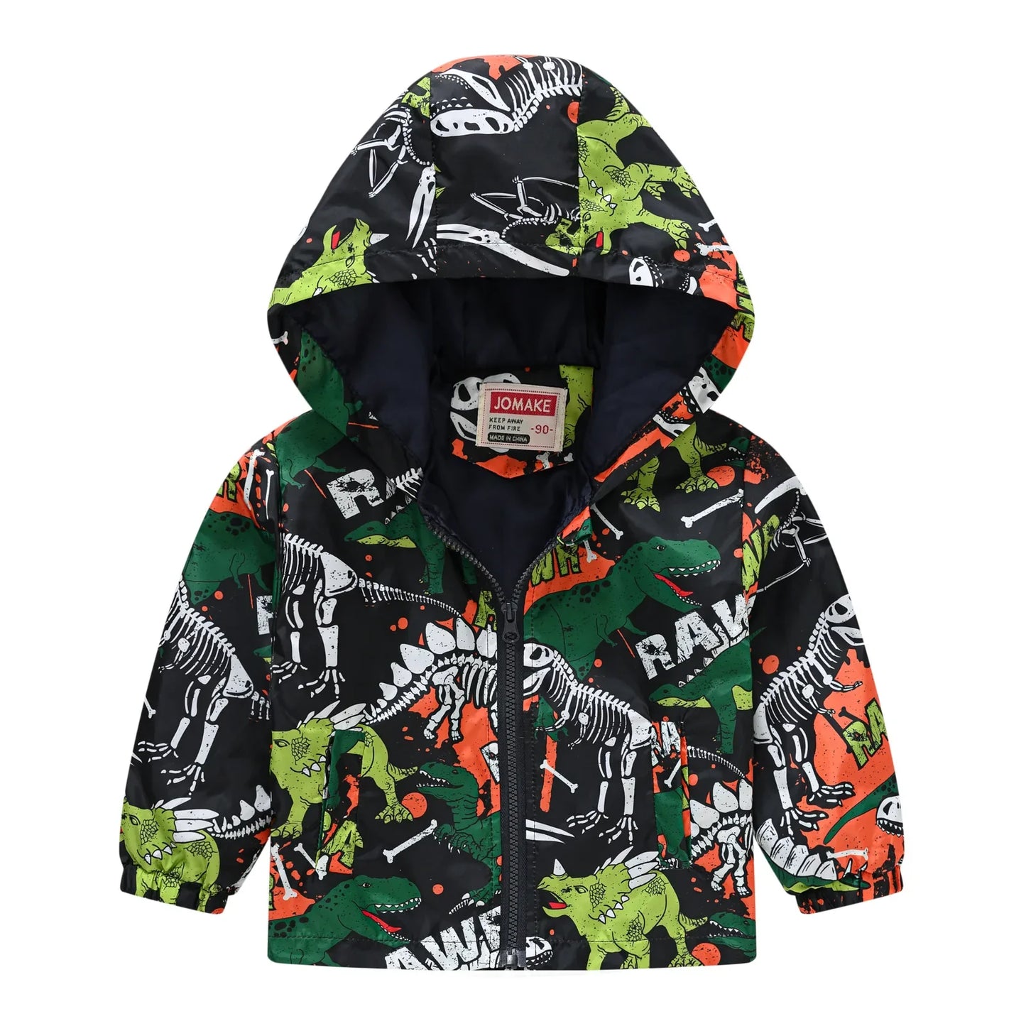Windbreaker Jacket with Hood and Zip for Children Multivariant