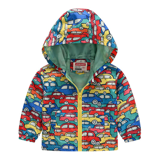 Windbreaker Jacket with Hood and Zip for Children Multivariant