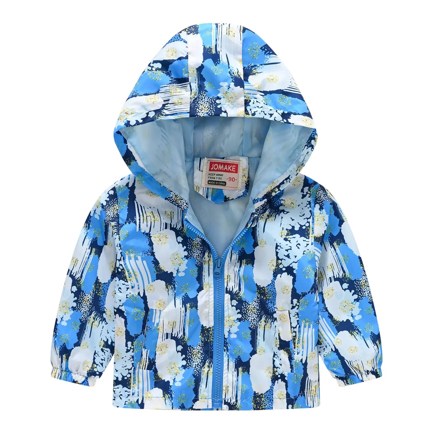 Windbreaker Jacket with Hood and Zip for Children Multivariant
