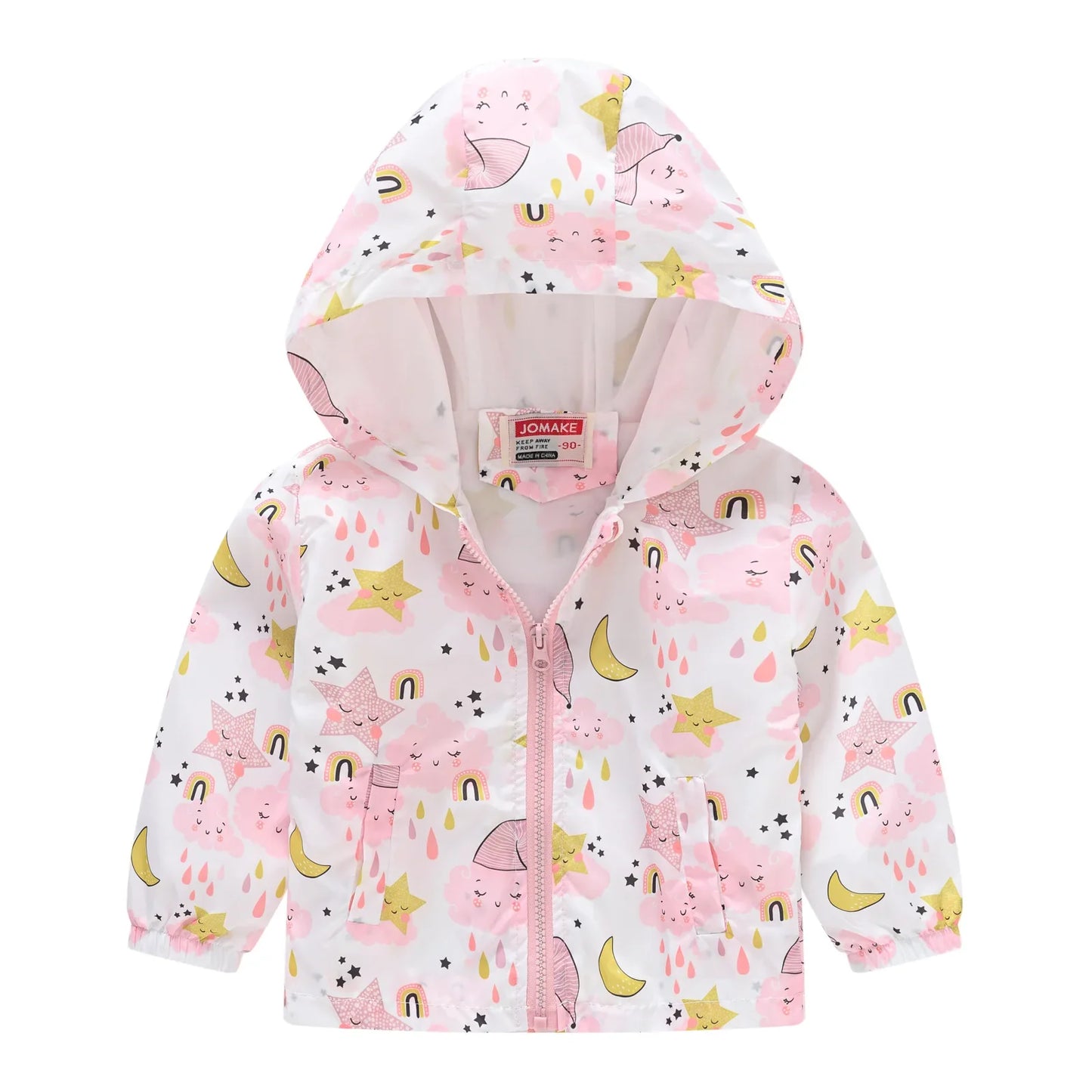 Windbreaker Jacket with Hood and Zip for Children Multivariant