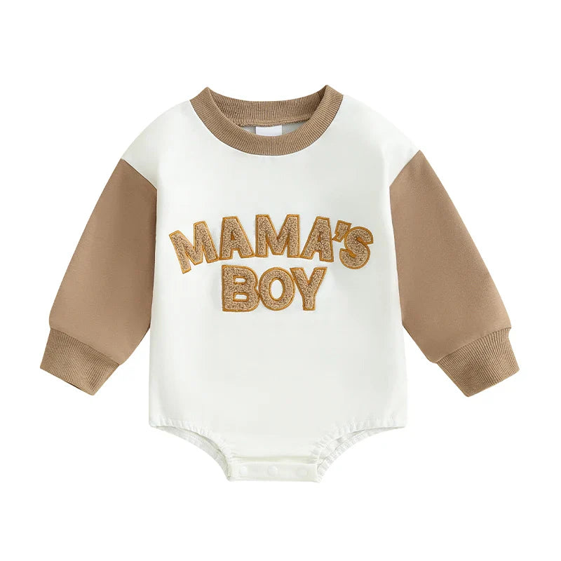 Sweatshirt with Romper Closure "Mama's Boy"