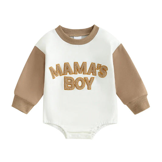 Sweatshirt with Romper Closure "Mama's Boy"