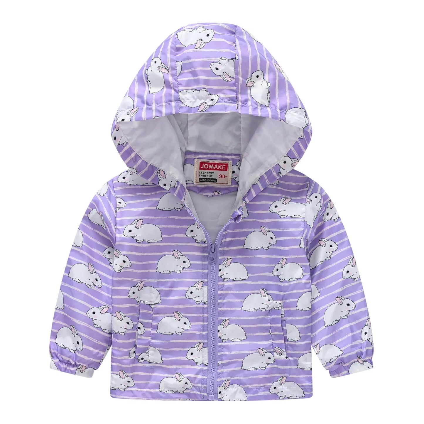 Windbreaker Jacket with Hood and Zip for Children Multivariant