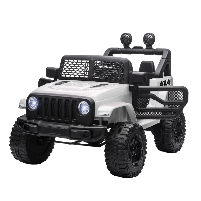 12V Battery-powered 2 Motors Kids Electric Ride On Car Truck Off-road Toy w/ Parental Remote Control Horn Lights for 3-6 Years Old | HOMCOM