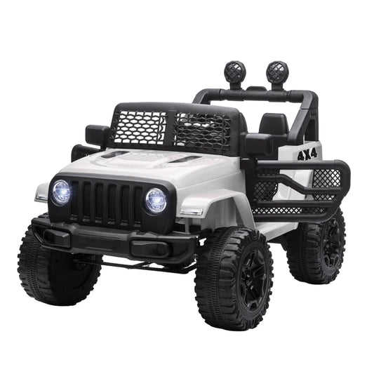 12V Battery-powered 2 Motors Kids Electric Ride On Car Truck Off-road Toy w/ Parental Remote Control Horn Lights for 3-6 Years Old | HOMCOM