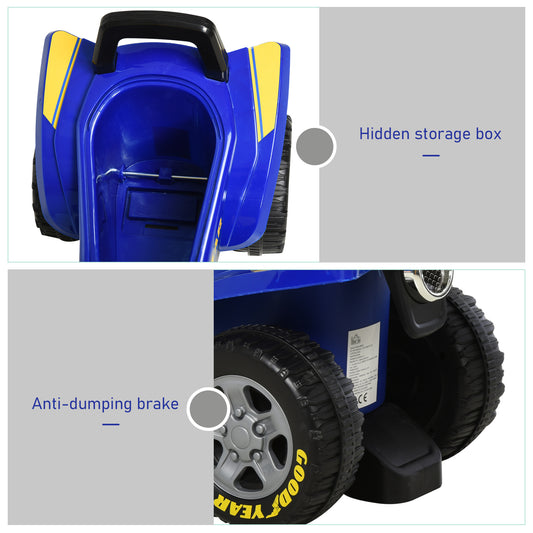 Kids Quad Bike Walker with Engaging Sound Effects, Sturdy PP Construction, Vibrant in Yellow & Blue | HOMCOM