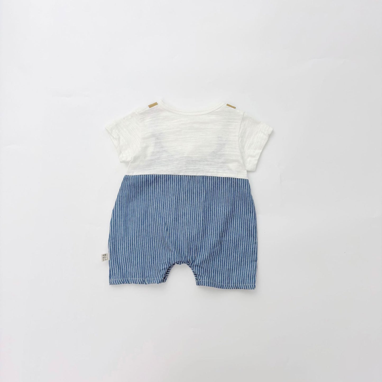 Summer Arrival Baby Boys Short Sleeves Cute Striped Overalls Pattern Rompers