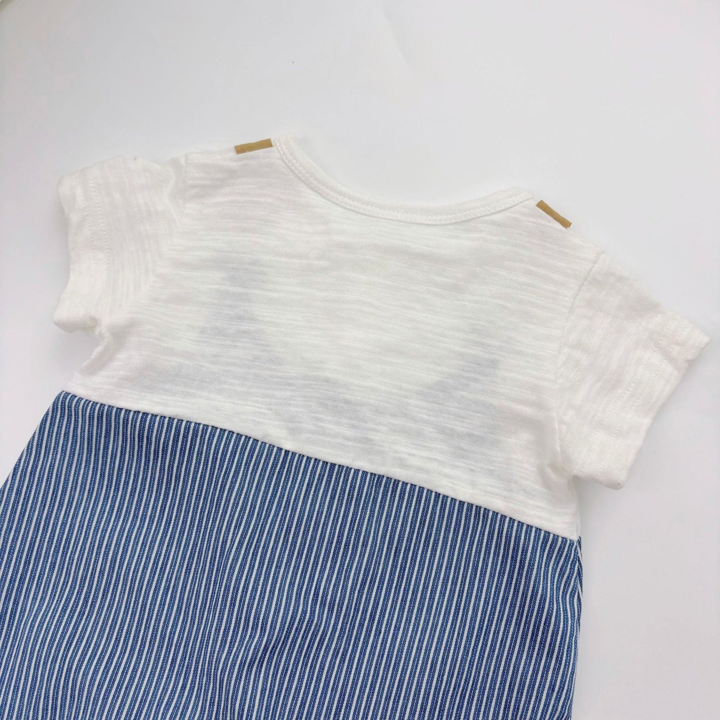 Summer Arrival Baby Boys Short Sleeves Cute Striped Overalls Pattern Rompers