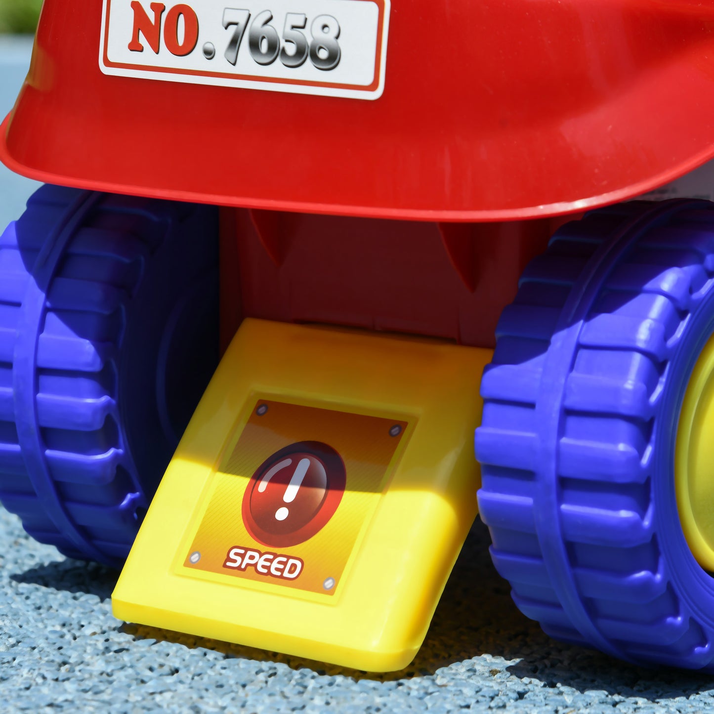 Kids Ride On Fire Truck Foot to Floor Design with Under Seat Storage for 1.5-3 Years in Red by AIYAPLAY