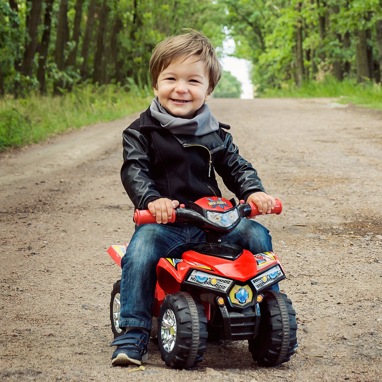 Kids Ride On Quad Bike, 60Lx38Wx42H cm in Red | HOMCOM